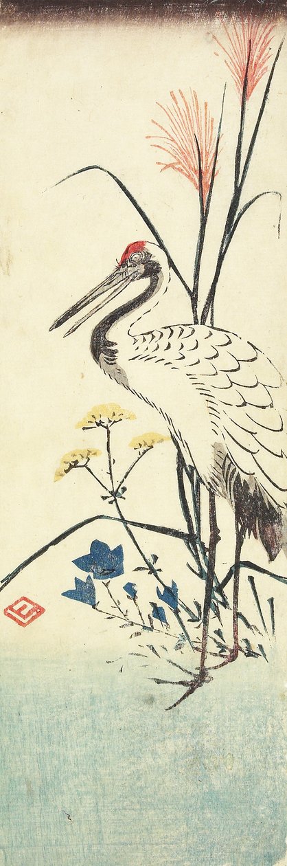 (Pampa Otu, Patrinia, Çin Çan Çiçeği ve Turna), 1830-1858 by Utagawa Hiroshige