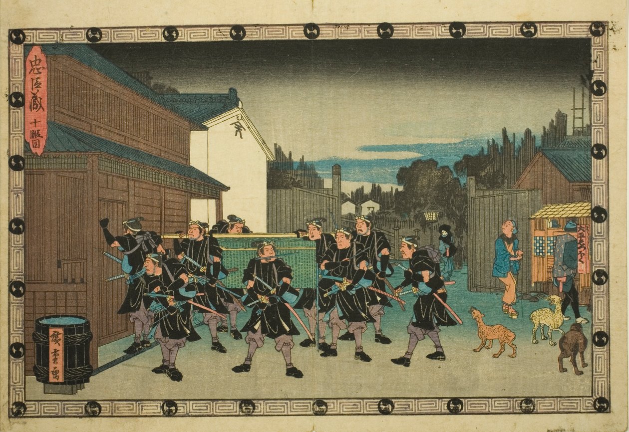 10. Perde (Judanme), "Sadık Hizmetlilerin İntikamı (Chusingura)" dizisinden by Utagawa Hiroshige