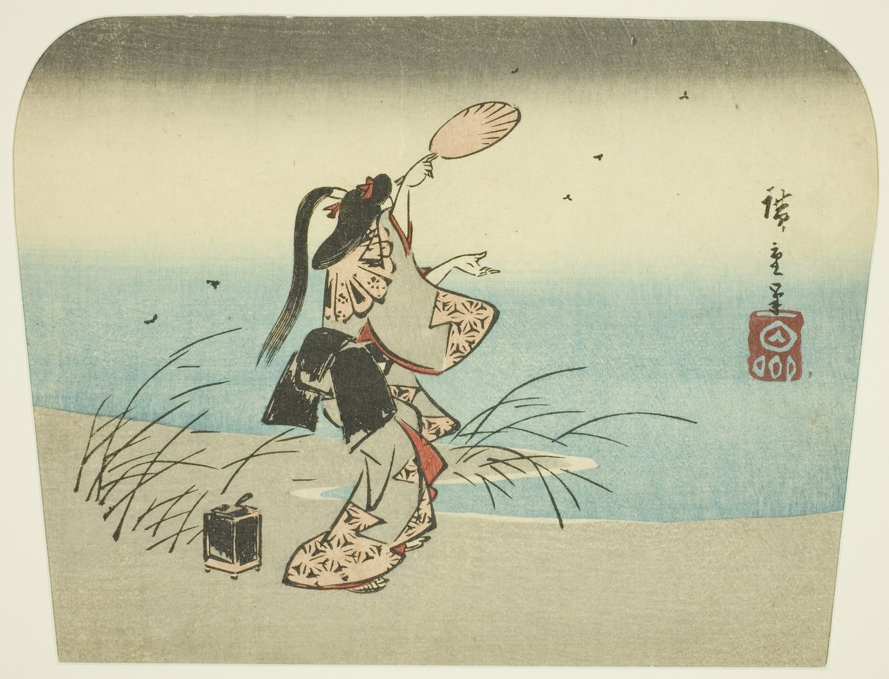 Ateşböceklerini yakalamak by Utagawa Hiroshige