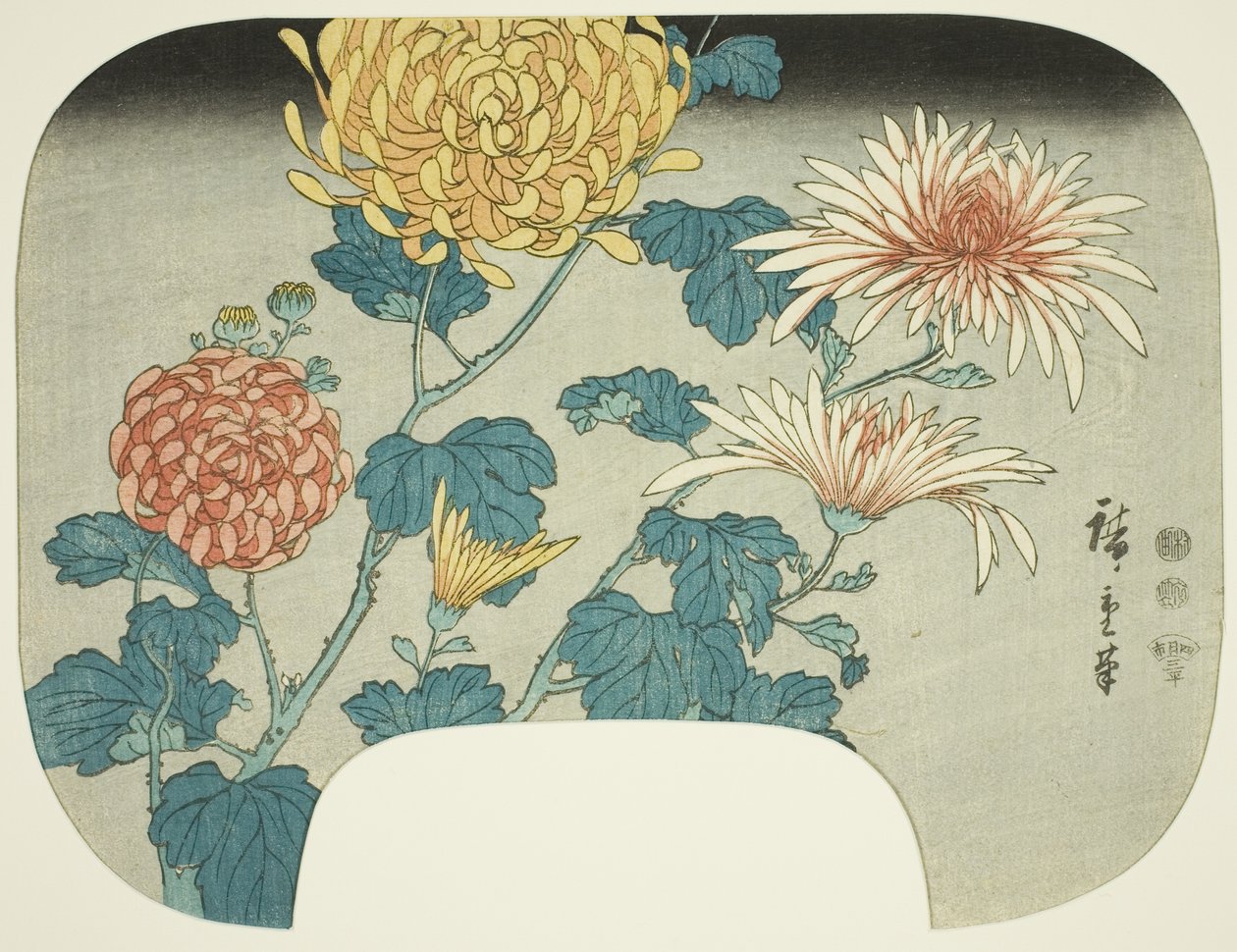 krizantemler by Utagawa Hiroshige