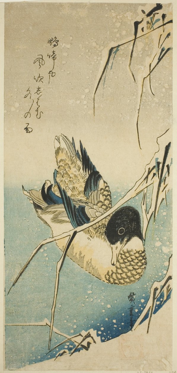 karda ördekler by Utagawa Hiroshige