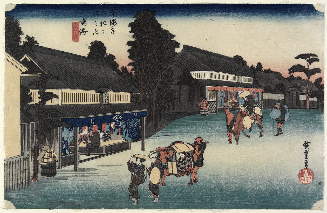Arimatsu'nun Ünlü Kumaşı, Narumi, 1833 dolayları by Utagawa Hiroshige