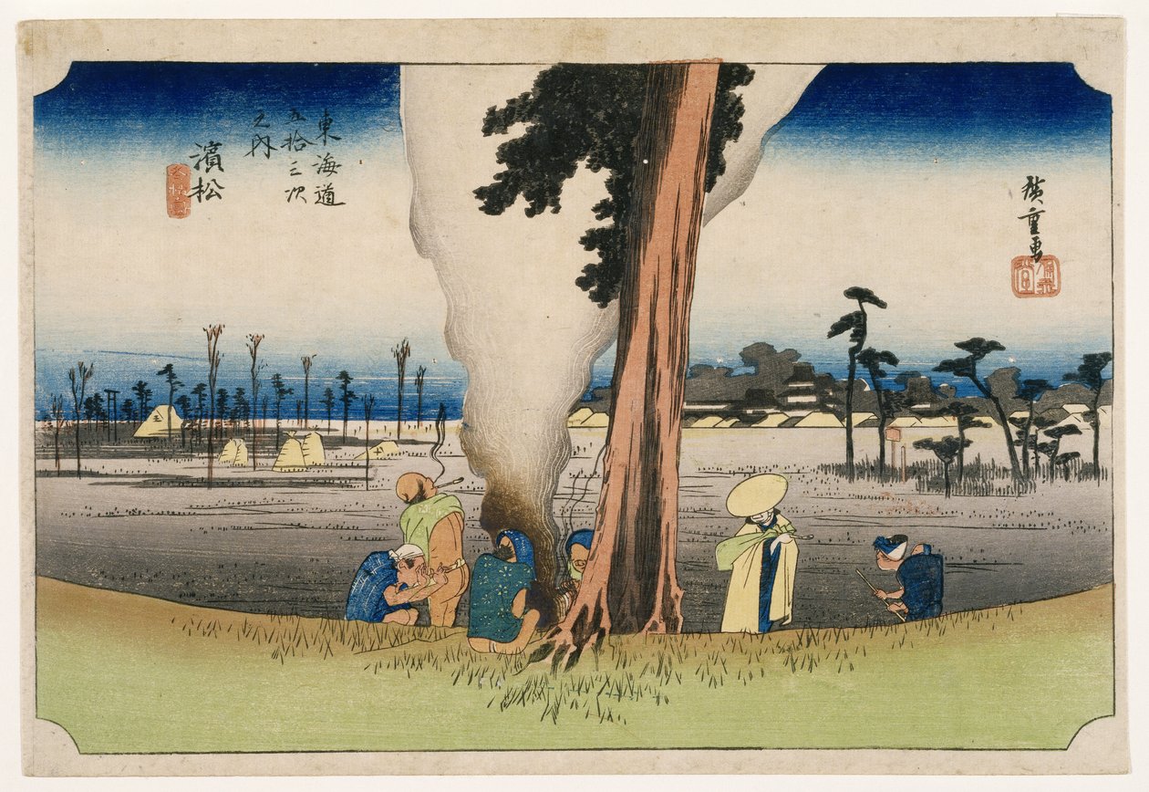 Hamamatsu, Tokaido Otoyolu üzerindeki Elli Üç İstasyondan, c.1834 (tahta blok renkli baskı) by Utagawa Hiroshige
