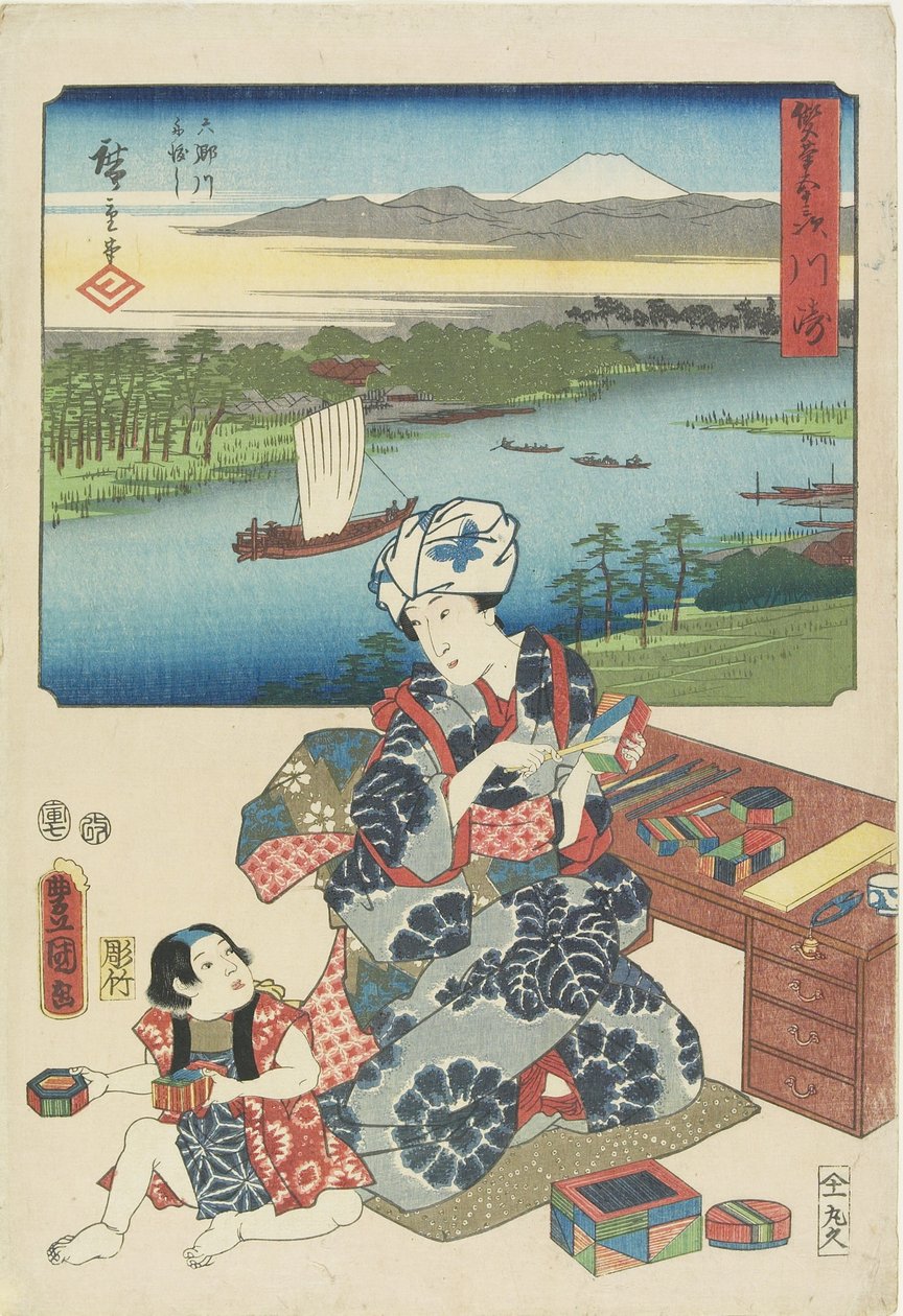Kawasaki, Temmuz 1854 by Utagawa Hiroshige