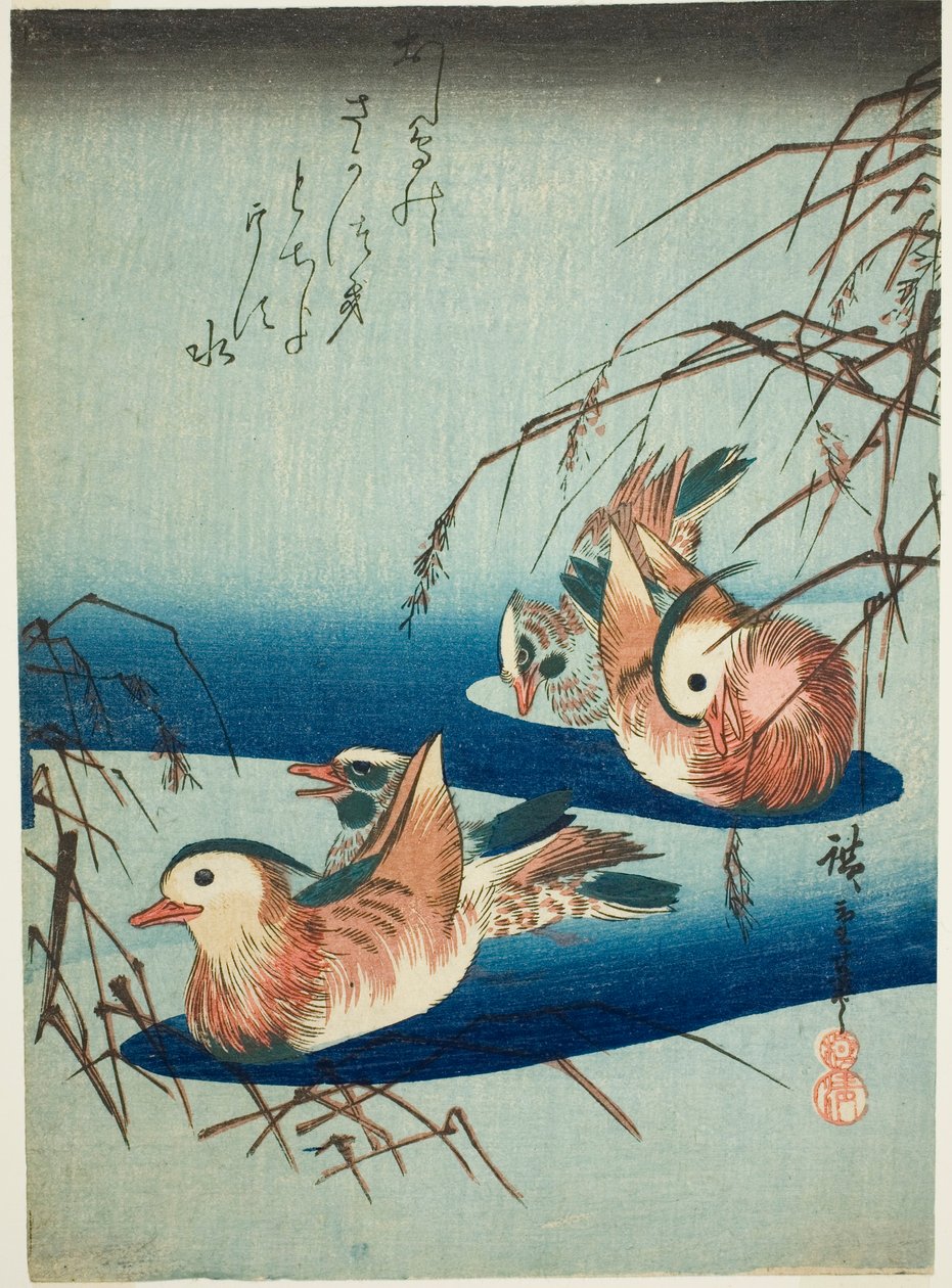 Mandalina ördekleri by Utagawa Hiroshige