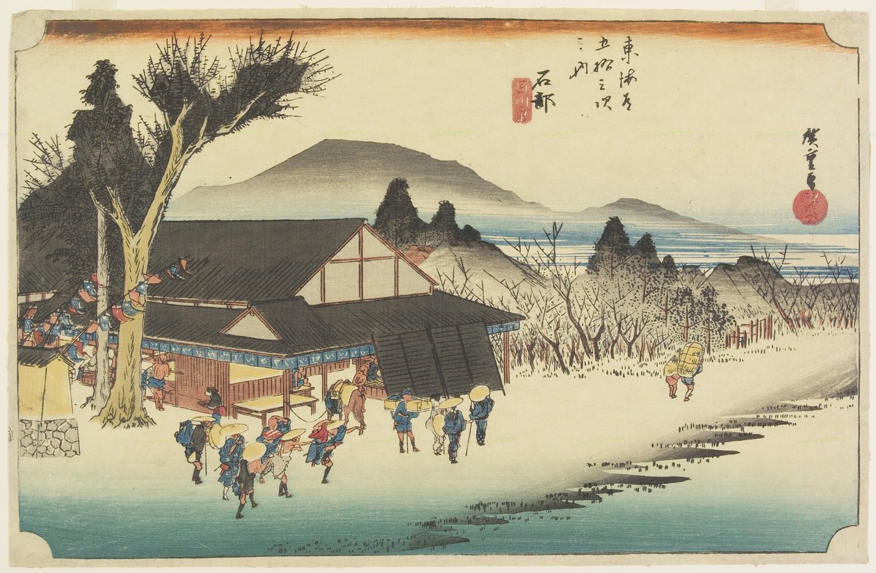 Megawa Vige, Ishibe, c. 1833 by Utagawa Hiroshige