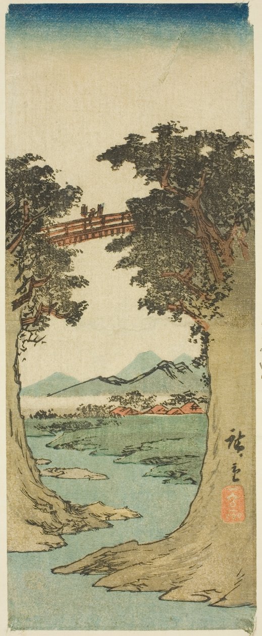 maymun köprüsü by Utagawa Hiroshige