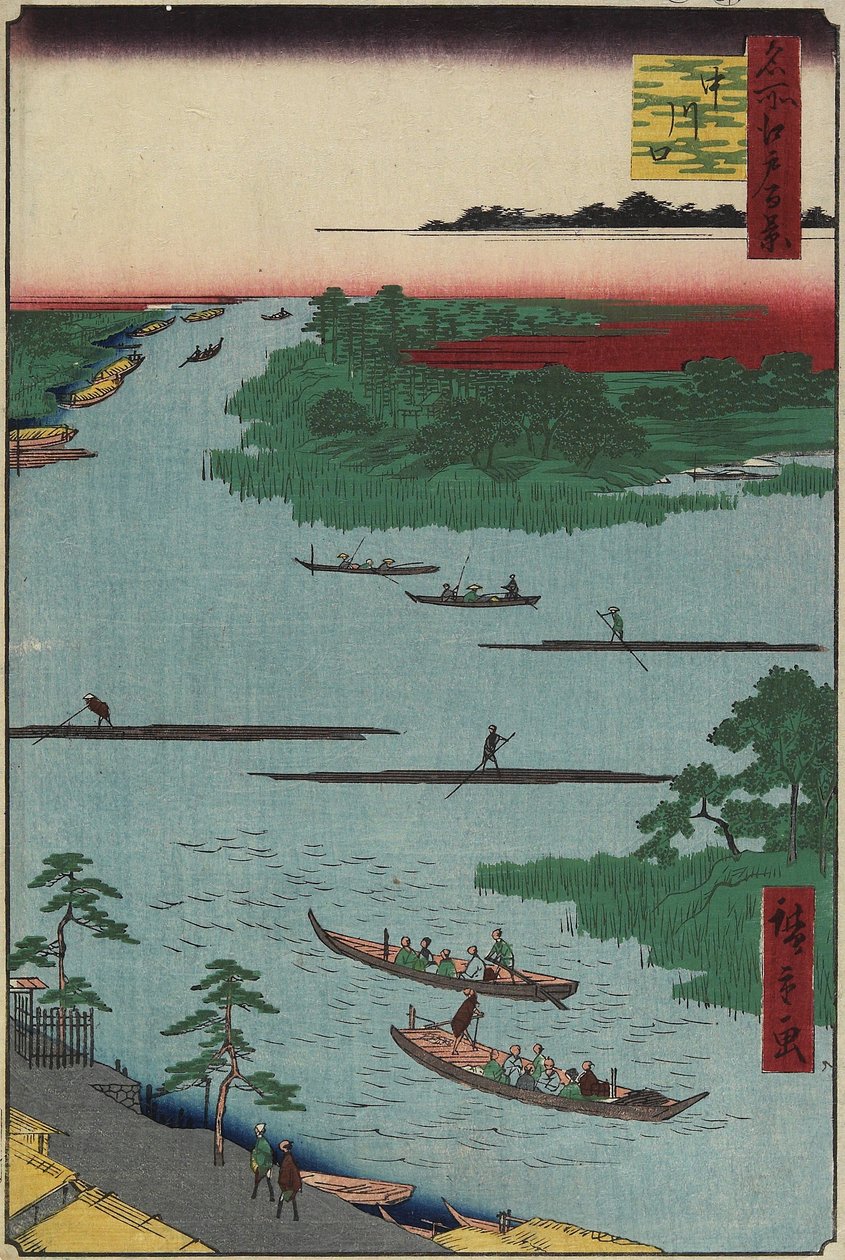 Nakagawa Nehri Ağzı, Mart 1857 by Utagawa Hiroshige