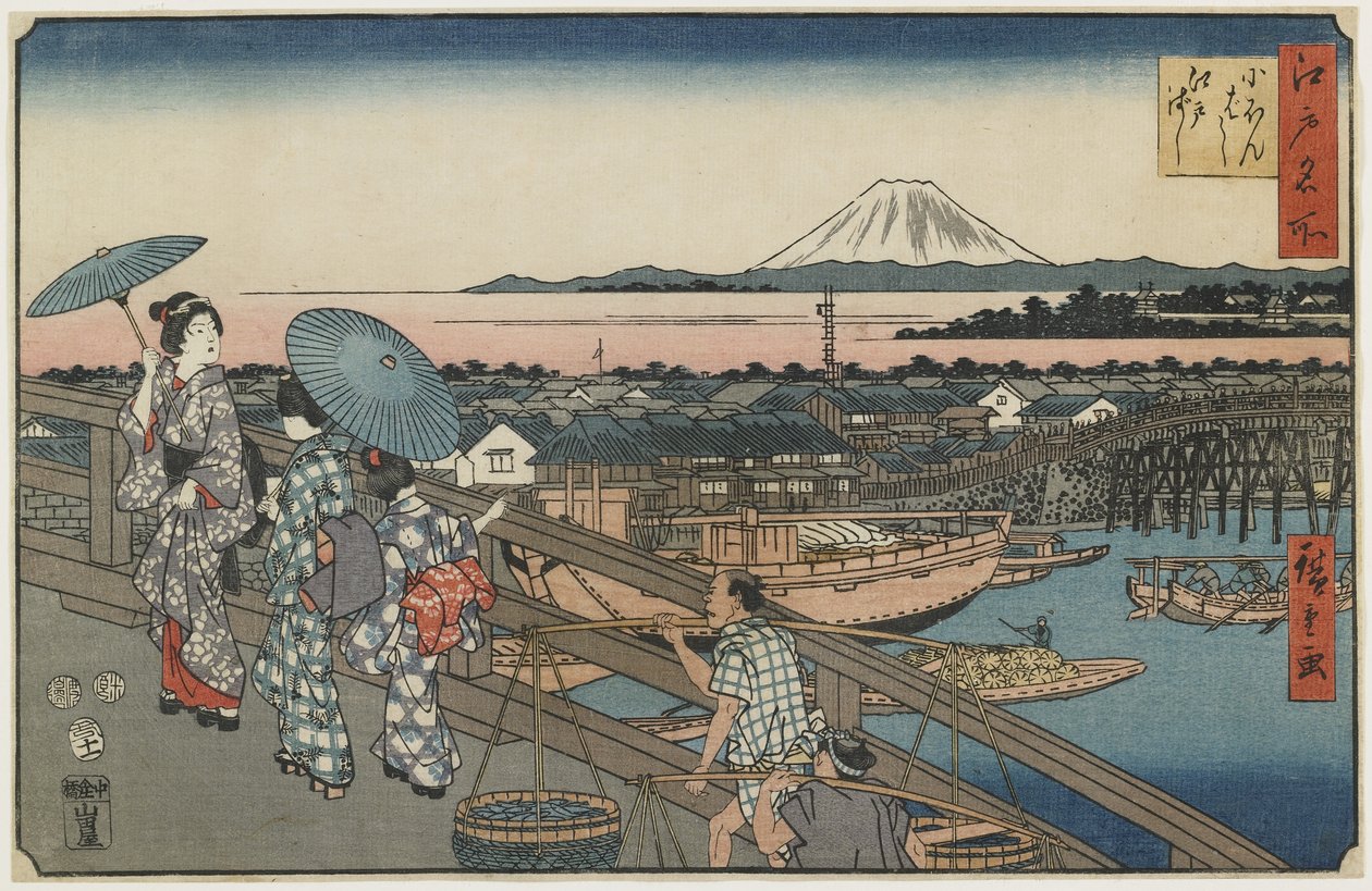 Nihonbashi Köprüsü ve Edo Köprüsü, Kasım 1853 by Utagawa Hiroshige