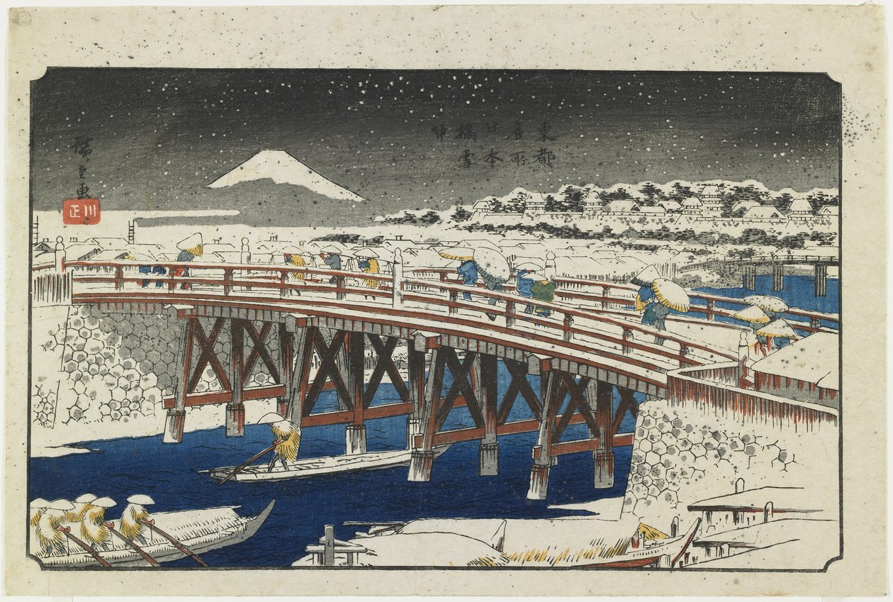 Karda Nihonbashi Köprüsü, 1839-1842 by Utagawa Hiroshige