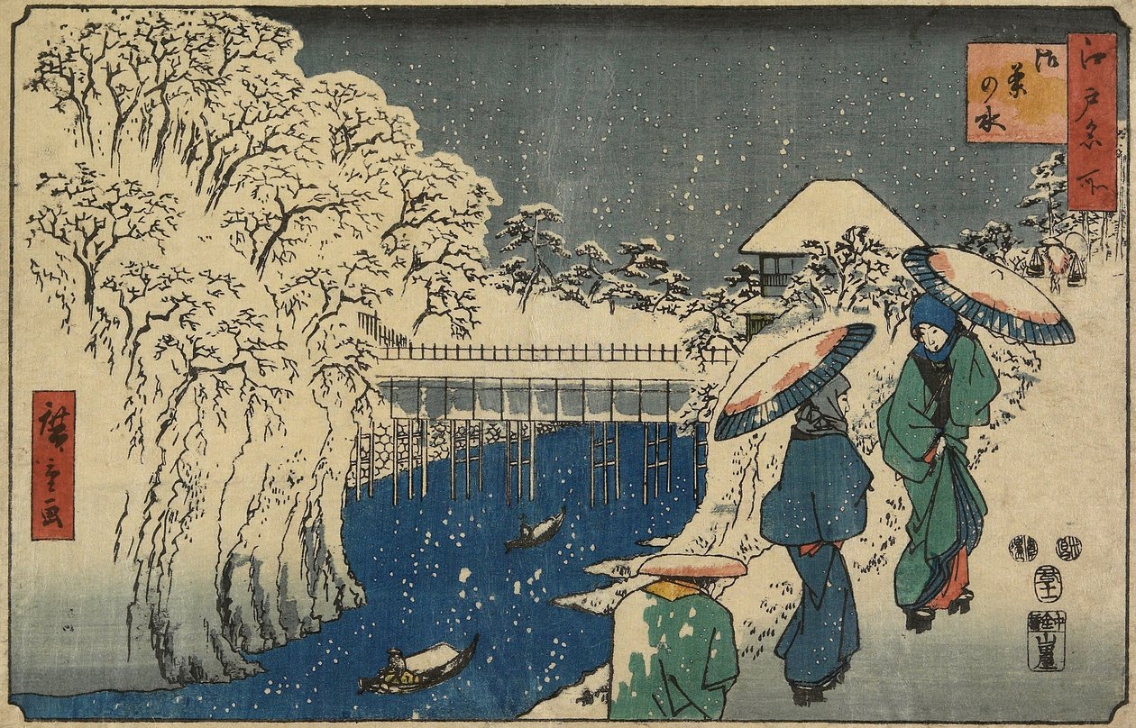 Ochanomizu, Vember 1853 by Utagawa Hiroshige