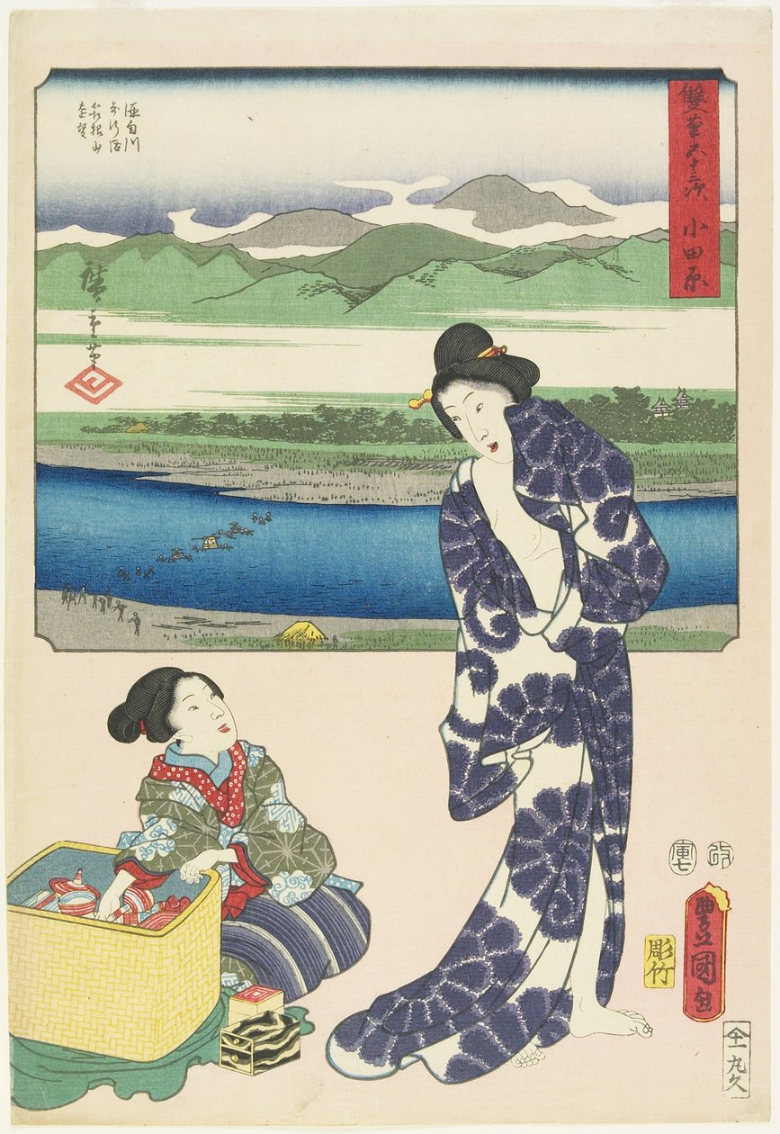 Odawara, Temmuz 1854 by Utagawa Hiroshige