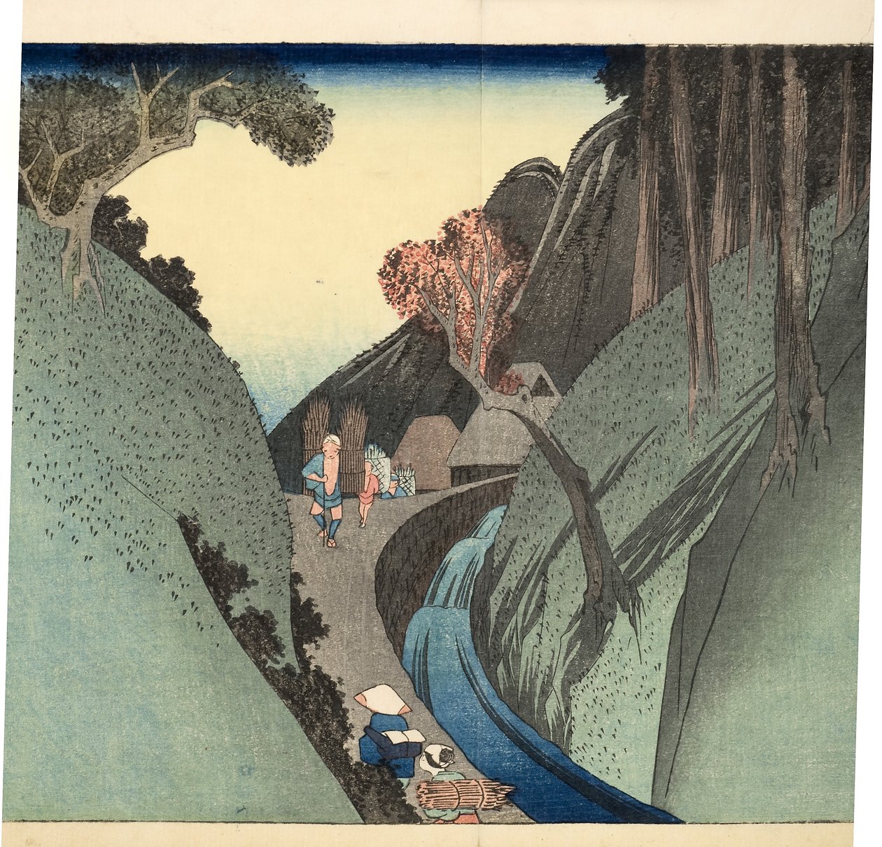 Okabe: Utsu Dağı, 1832-33 dolayları (tahta blok) by Utagawa Hiroshige