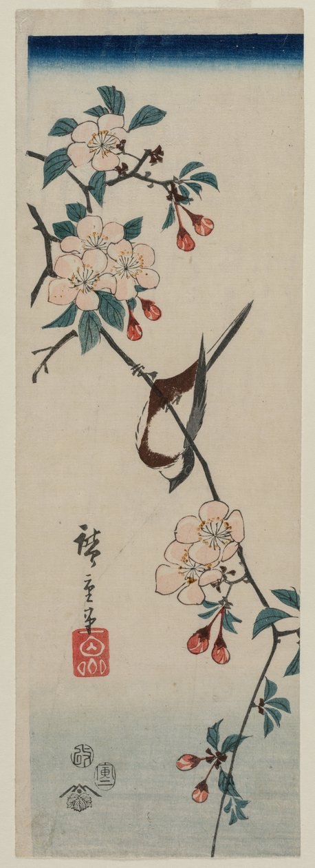 Kiraz Dalında Küçük Kuş (Kırlangıç?) by Utagawa Hiroshige