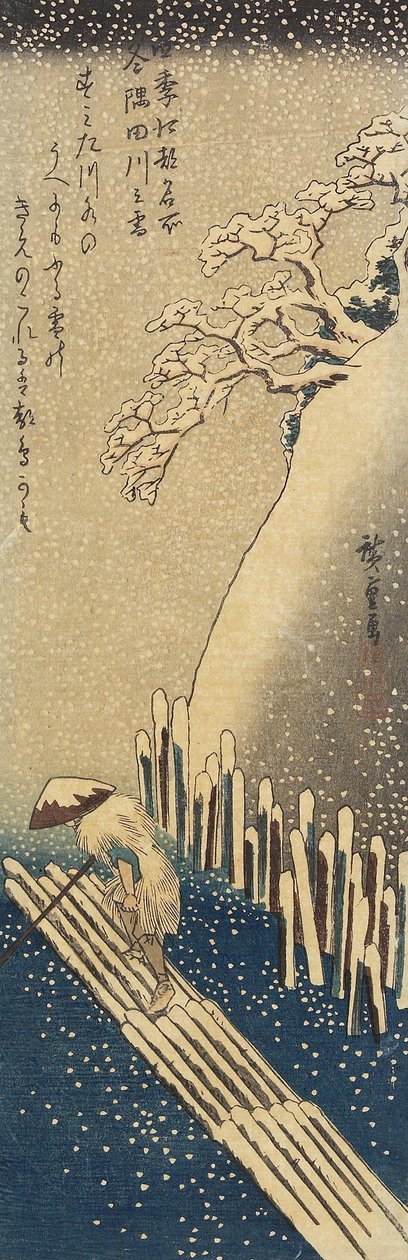 Sumida Nehri Üzerinde Kar, Kış, 1833-1834 by Utagawa Hiroshige