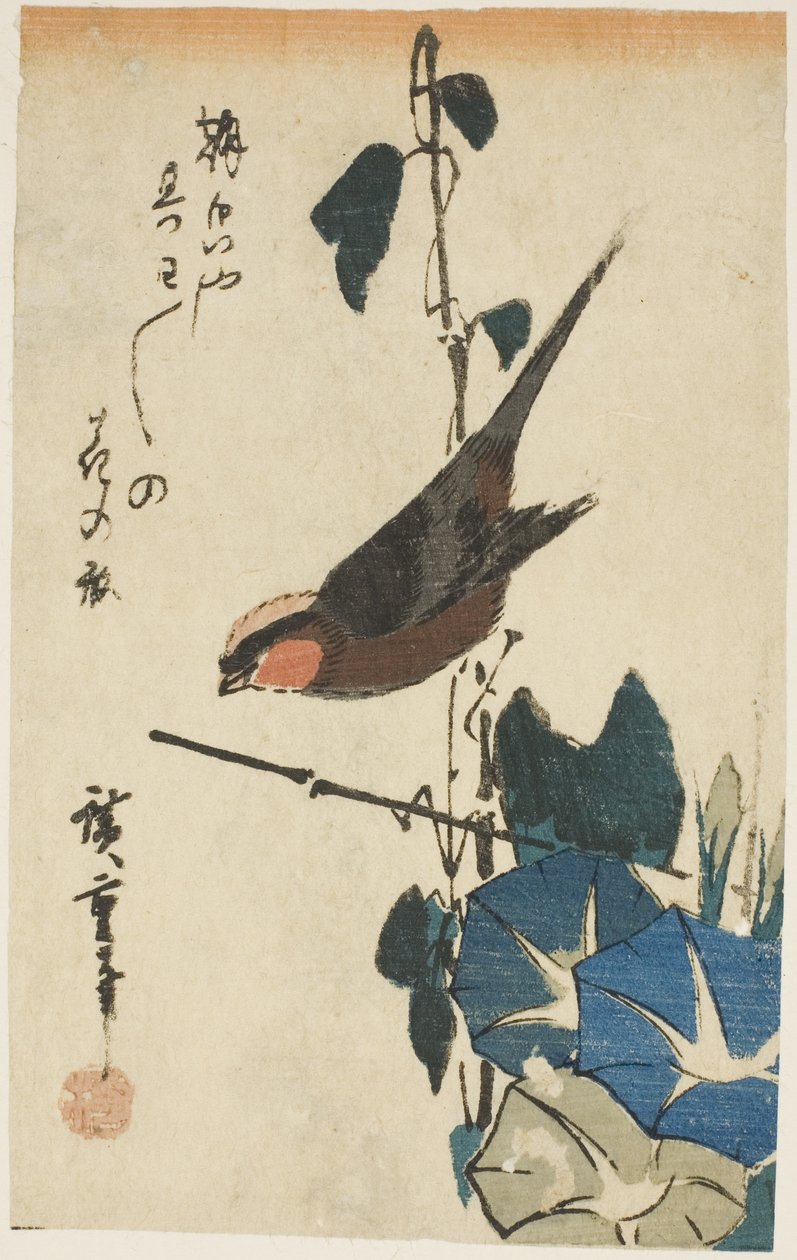 Serçe ve sabah zaferleri by Utagawa Hiroshige