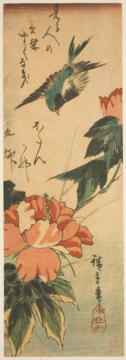 Kırlangıç ve ebegümeci by Utagawa Hiroshige