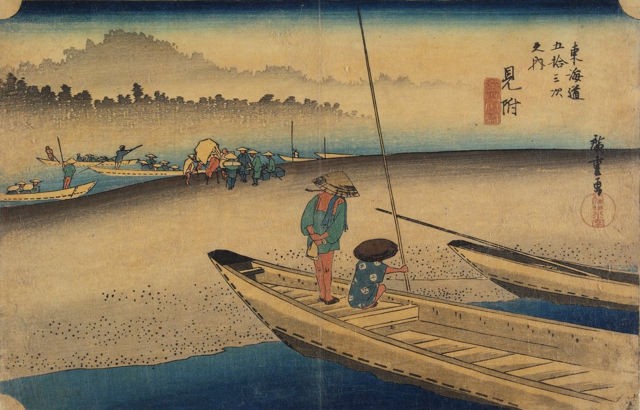 Tenryu_Rier ゔ ゔ w, bul, c. 1833 by Utagawa Hiroshige