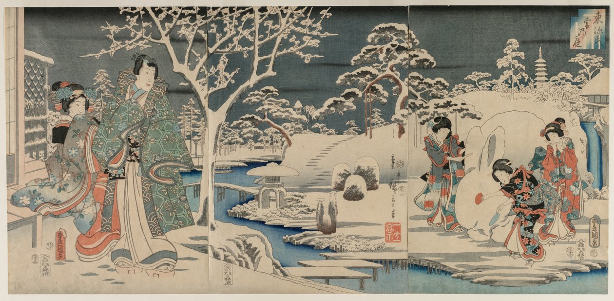 Karlı Bahçe by Utagawa Hiroshige