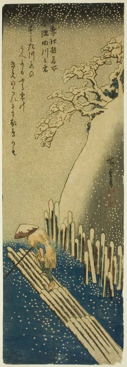 Kış Karında Sumida Nehri (Fuyu Sumidagawa no yuki), "Dört Mevsimde Edo