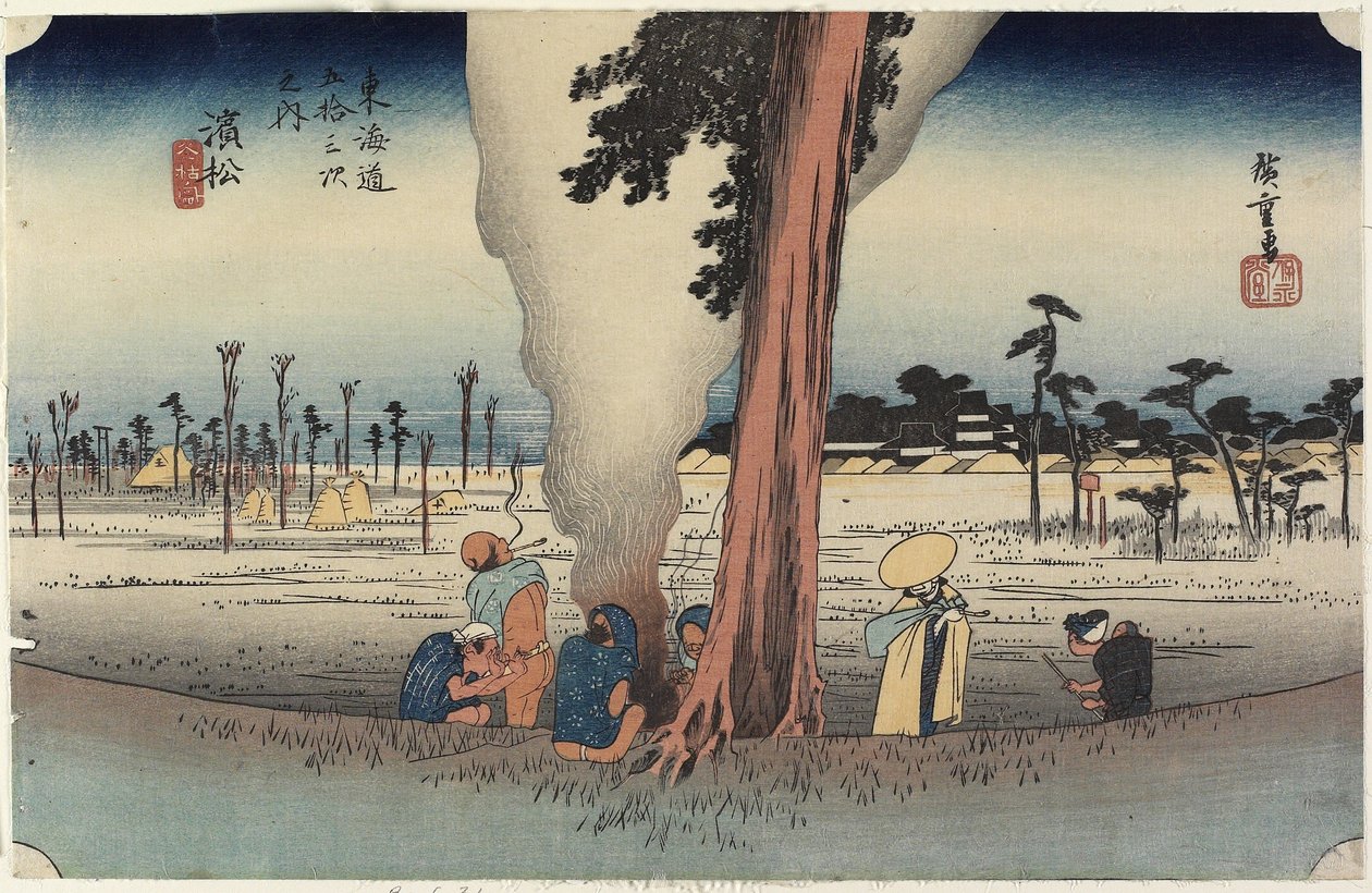 Kış Manzarası, Hamamatsu, c. 1833 by Utagawa Hiroshige