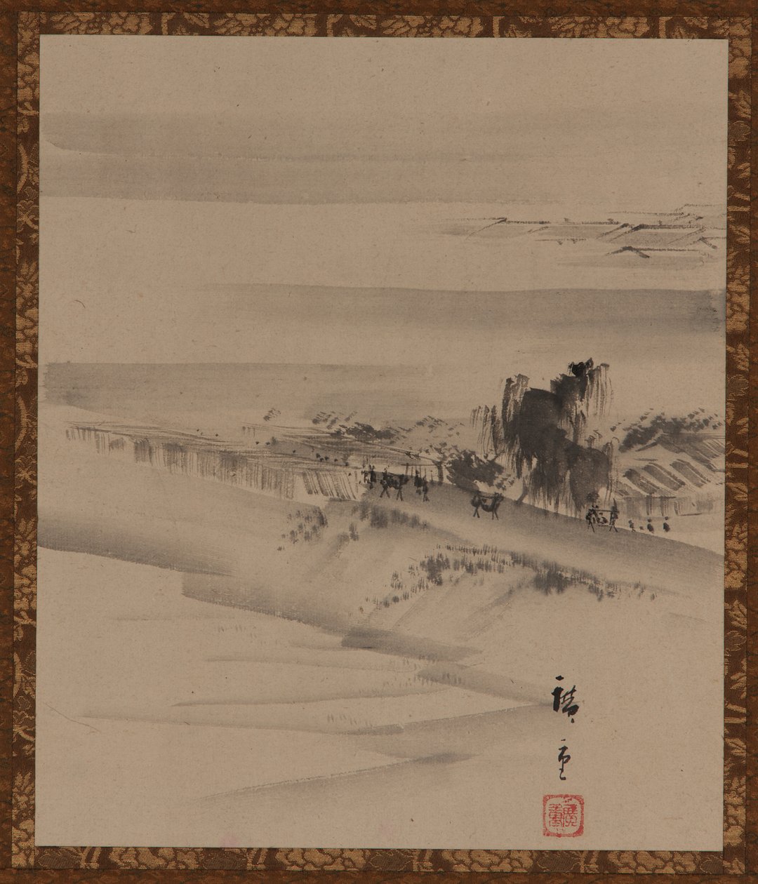 Manzara: nehir, kasaba ve sis, Edo dönemi, 19. yüzyıl. by Utagawa Hiroshige II
