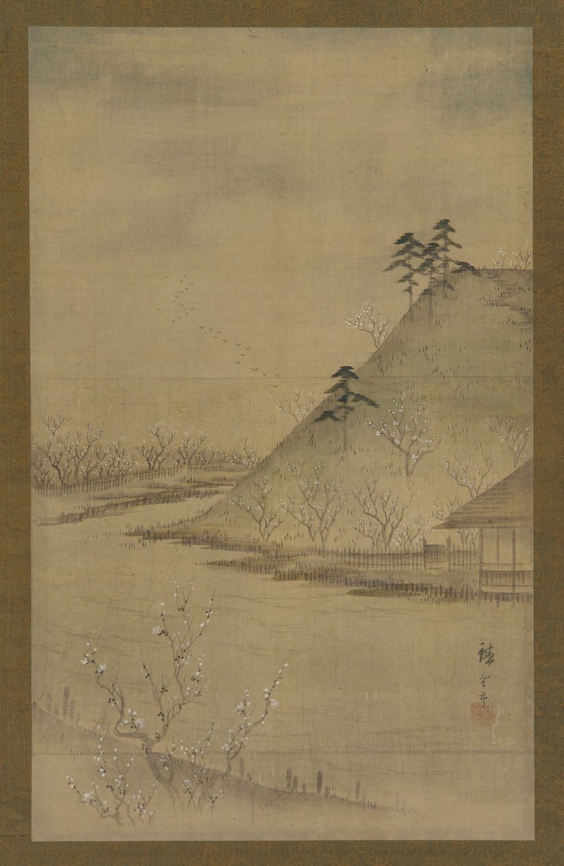 Bahar manzarası, 19. yüzyılın ortalarında. by Utagawa Hiroshige II