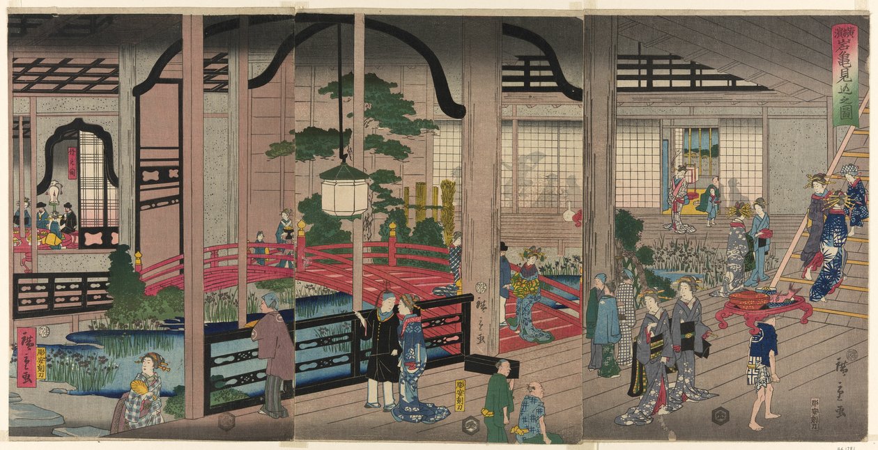 Intellior f Te Cancer Kilo Üyesi Yokohama (Yokohama Cancer Kilo Beklenen Rakam) by Utagawa Hiroshige II