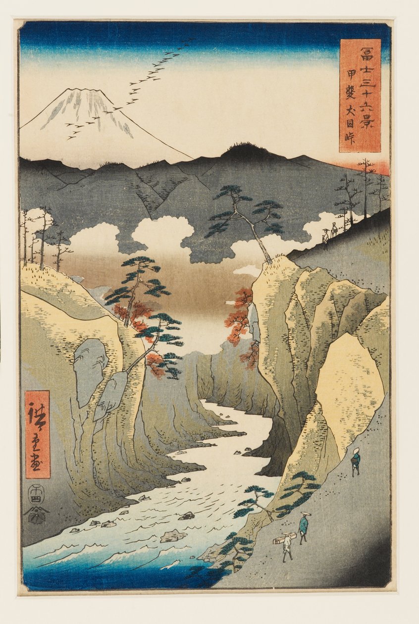 Kai Eyaletindeki Inume Geçidi by Utagawa II Hiroshige