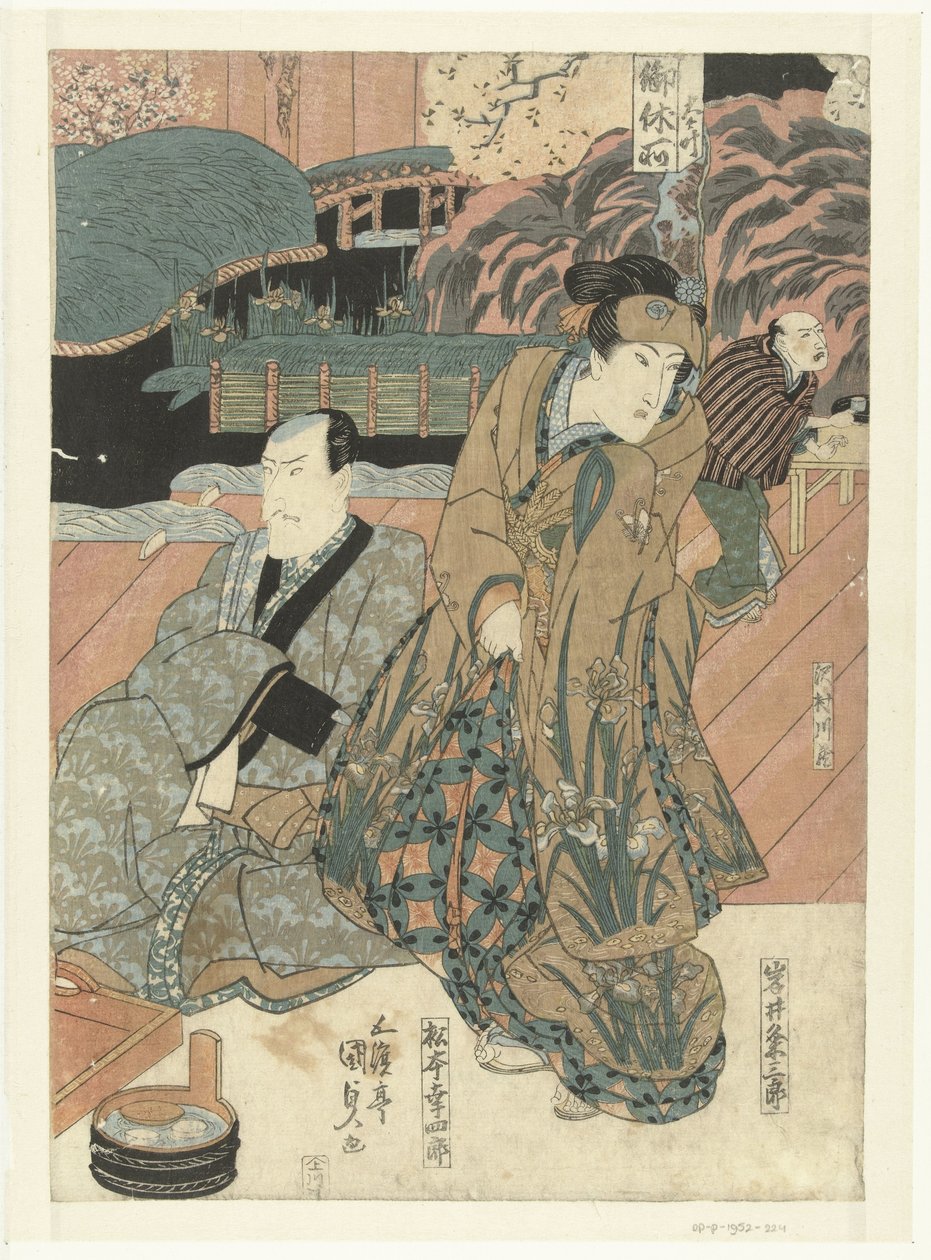 aktörler sahnede by Utagawa Kunisada (I)