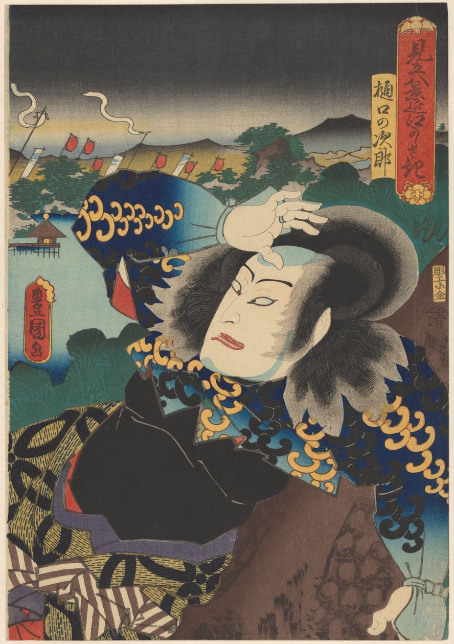 Kayıkçı Matsuemon çamda Sekiz Görünümün Temsilleri (nesne üzerinde seri başlığı) by Utagawa Kunisada (I)