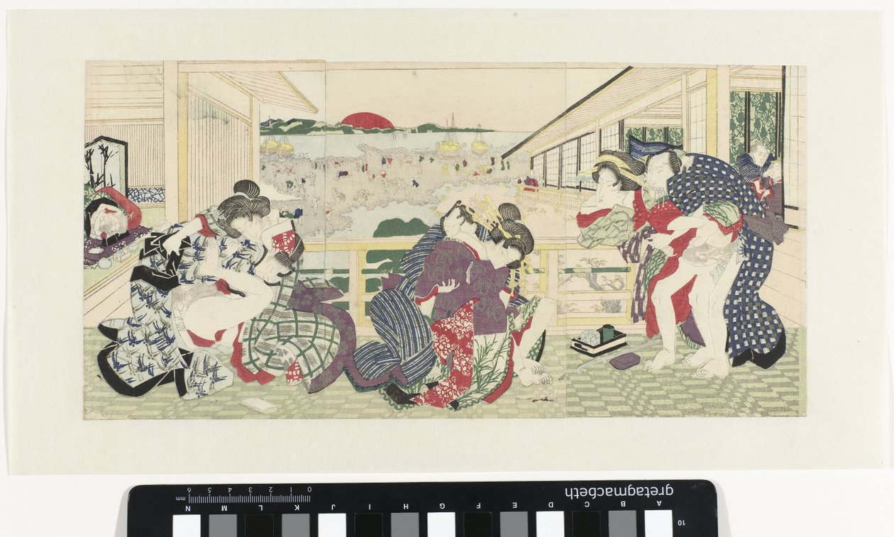 Çiftler verandada seviyorum by Utagawa Kunisada (I)