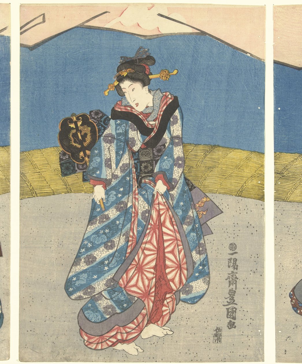 horoz dövüşünde güzeller by Utagawa Kunisada (I)