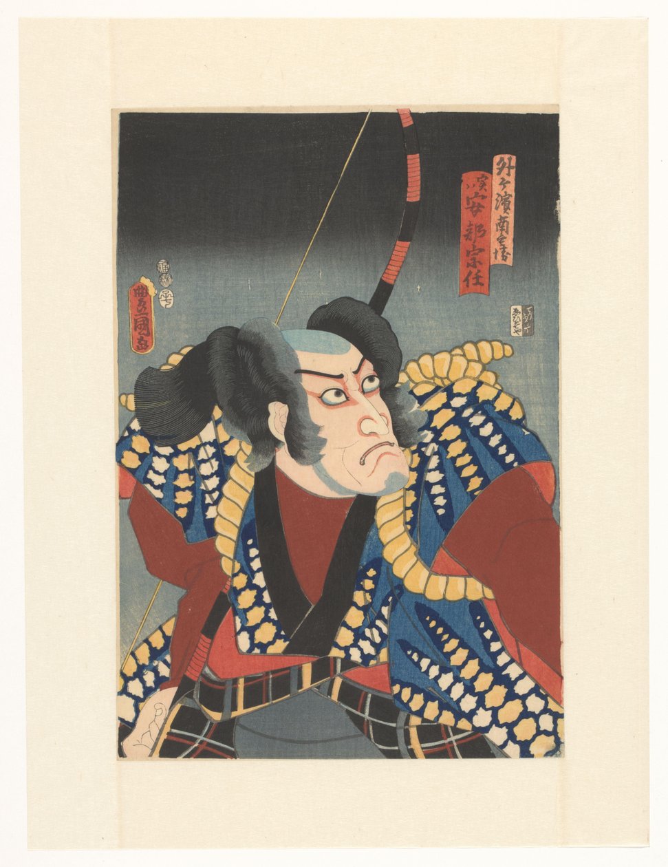Sotogahama no Nambei sırtında fiyonklu by Utagawa Kunisada (I)
