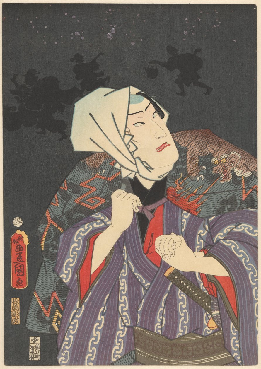 İtfaiyeci ceketli Tokijirô by Utagawa Kunisada (I)