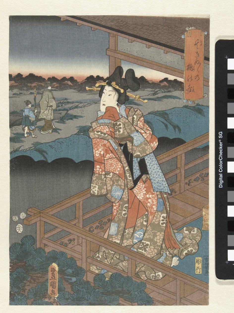 balkonda kadın by Utagawa Kunisada (I)