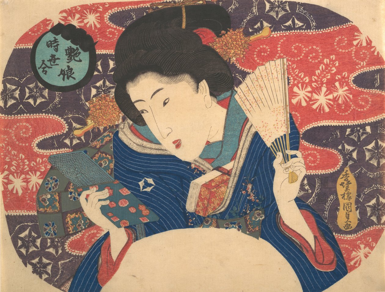 Çağdaş Moda Yarışması: Seksi Güzellik, 19. yüzyıl., 19. yüzyıl. by Utagawa Kunisada
