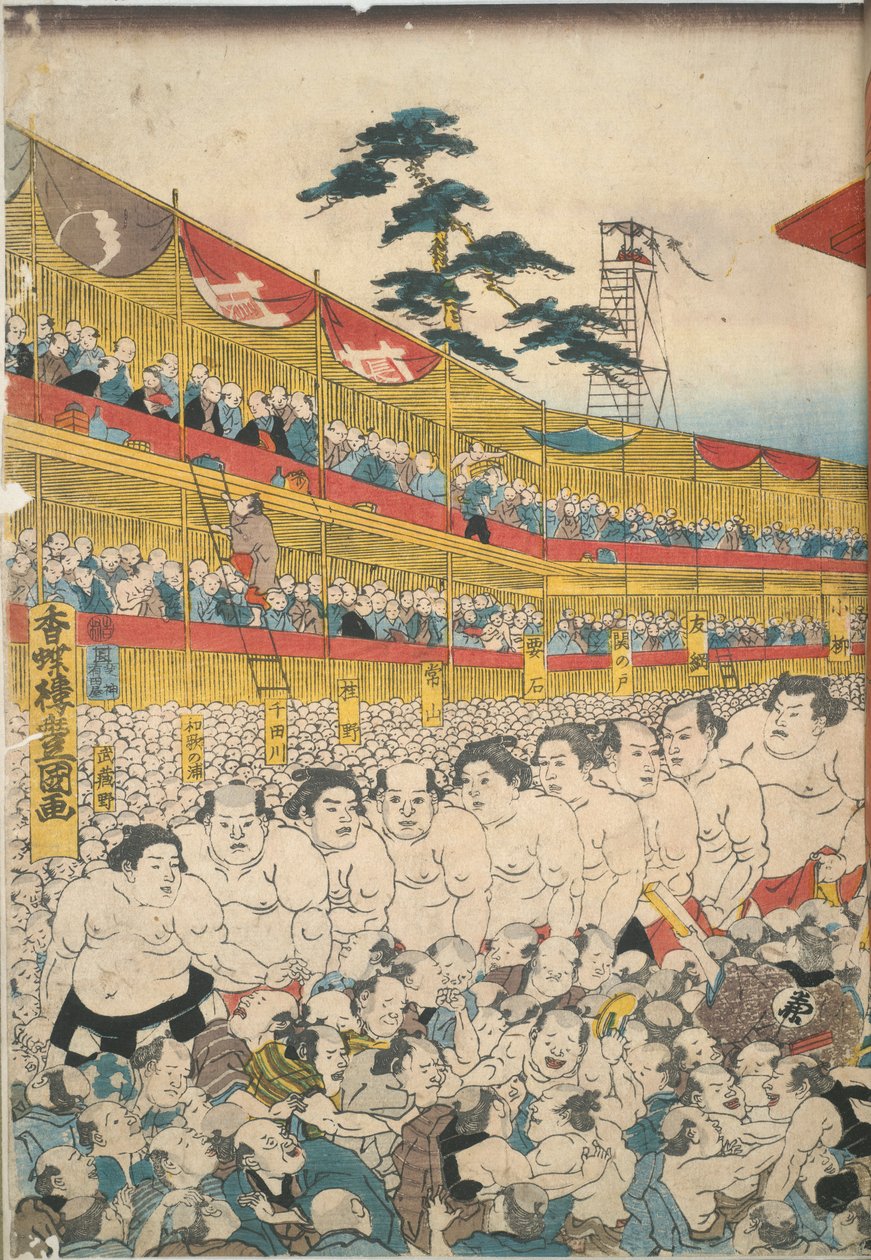 Büyük Sumo Festivali Resimleri by Utagawa Kunisada