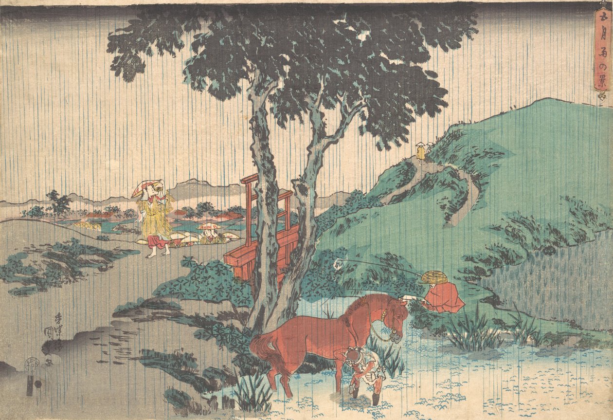Beşinci Ayın Yağmuru Samidare, 19. yüzyıl., 19. yüzyıl. by Utagawa Kunisada