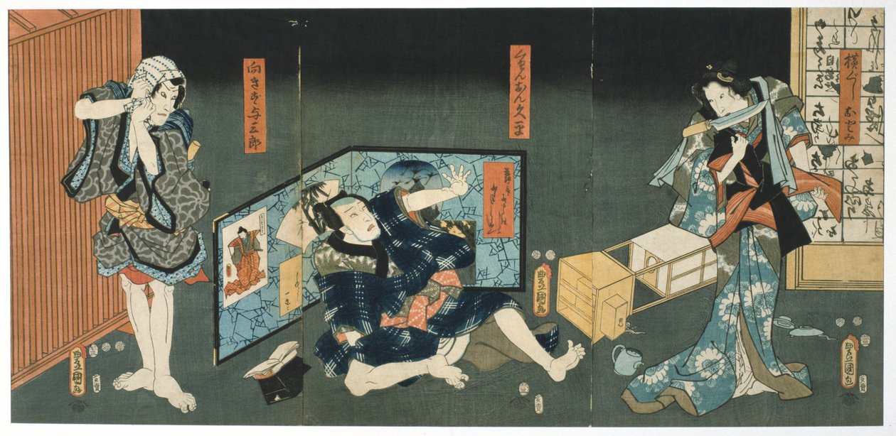 Tiyatro Sahnesi, 1844 by Utagawa Kunisada