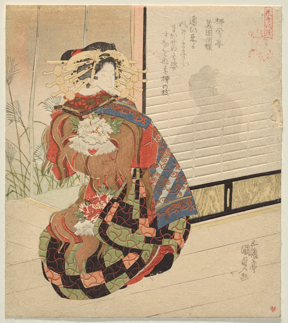Rüzgar, Kuş ve Çiçek, Rüzgar ve Ay dizisinden by Utagawa Kunisada