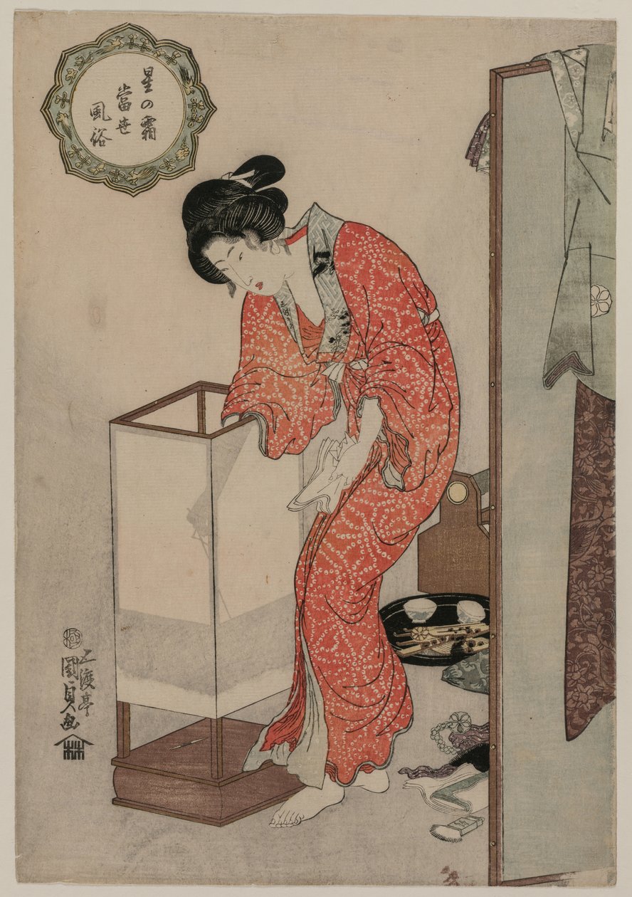 Işık Söndüren Kadın (Modern Gelenekler: Yıldızların Altındaki Don dizisinden) by Utagawa Kunisada