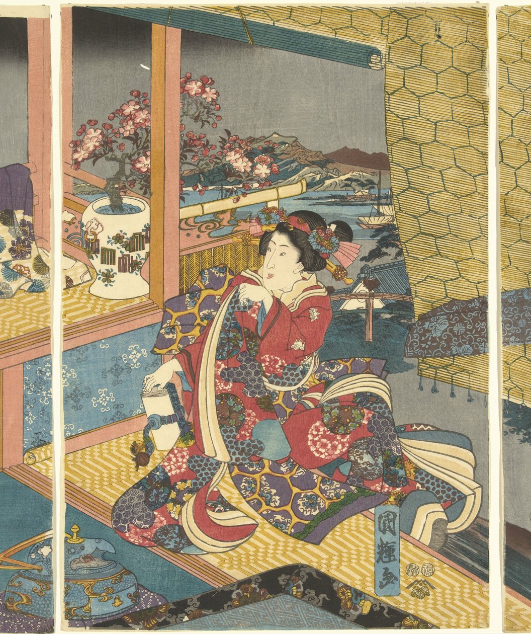 Çiçekler Kar, Ay ve Çiçekler (dizi adı) by Utagawa Kuniteru