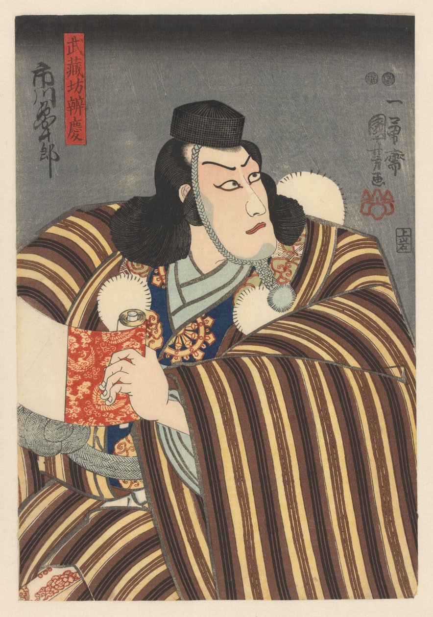 El kaydırma tutan Benkei by Utagawa Kuniyoshi