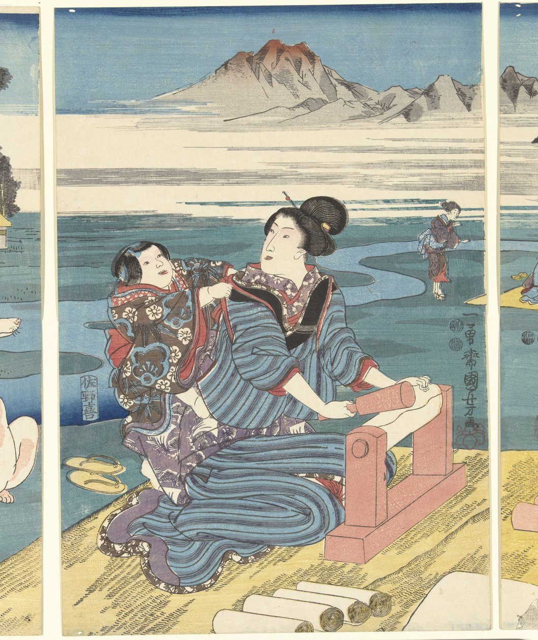 Settsu Eyaletindeki Toi Tama Nehri by Utagawa Kuniyoshi