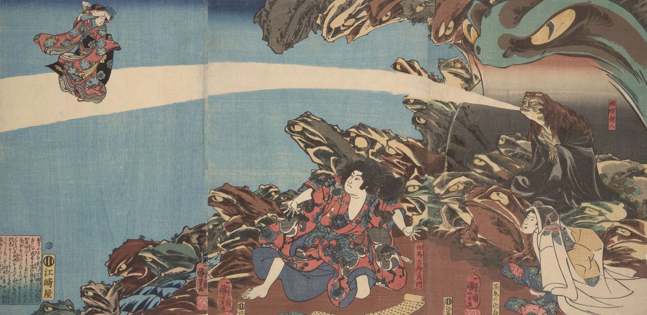 Ibaraki no keshin serisinden Gama Sennins Animus by Utagawa Kuniyoshi
