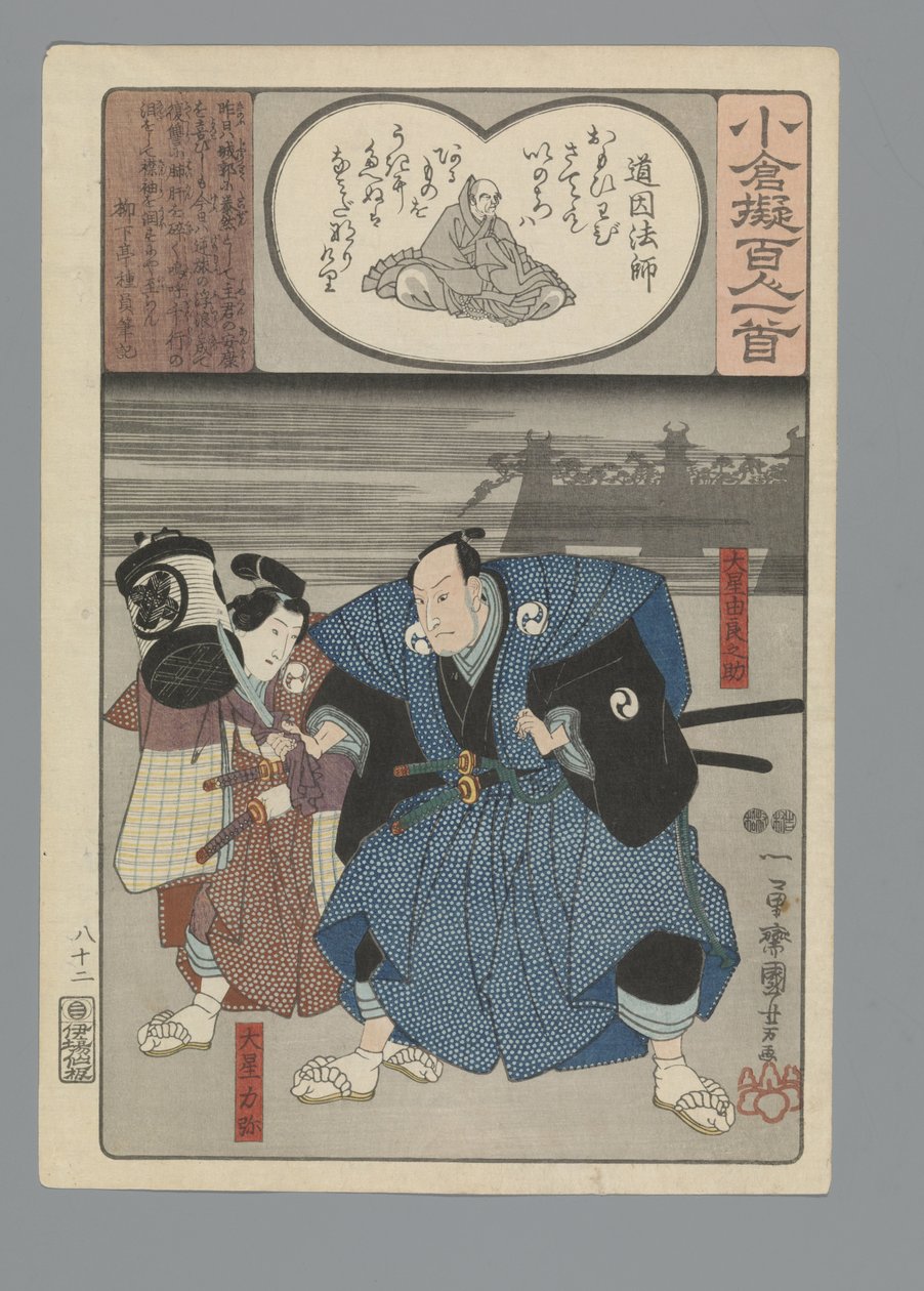 Ogura Yüz Şiir Taklit (dizi adı) by Utagawa Kuniyoshi