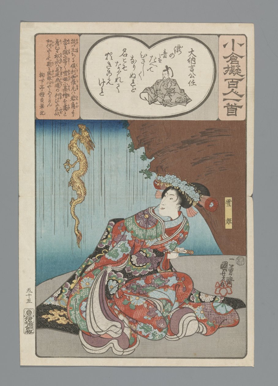 Ogura Yüz Şiir Taklit (dizi adı) by Utagawa Kuniyoshi