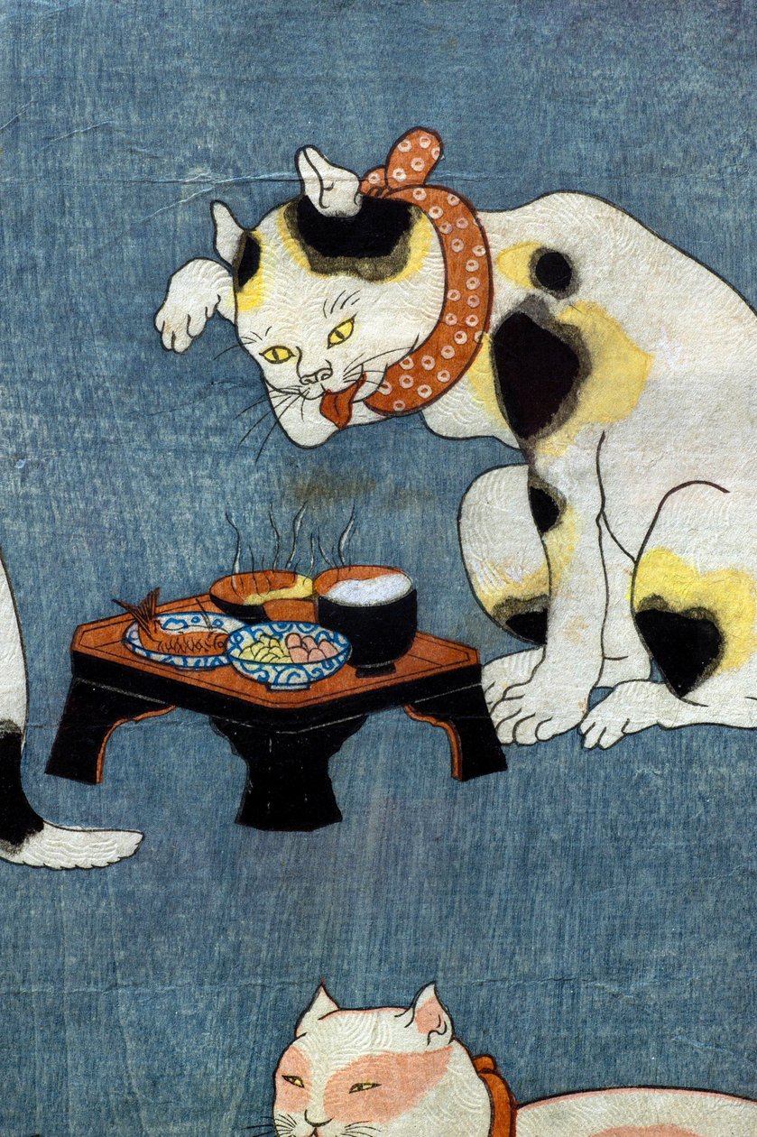 Kedilerin Resimlediği Atasözleri (Tatoe zukushi no uchi), c.1852 by Utagawa Kuniyoshi