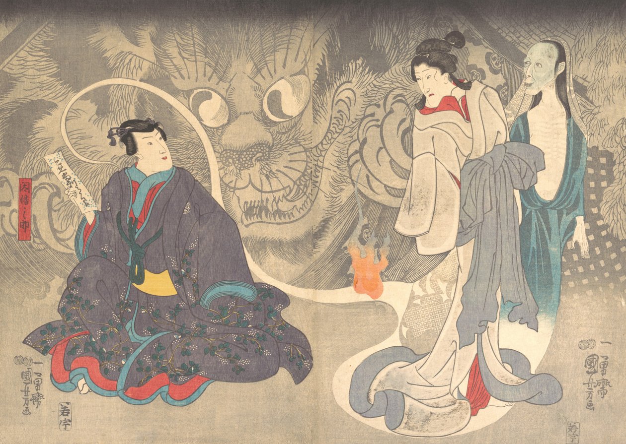 Bir Hayalet Hikayesinden Sahne: Okazaki Kedi İblisi, yak. 1850. by Utagawa Kuniyoshi